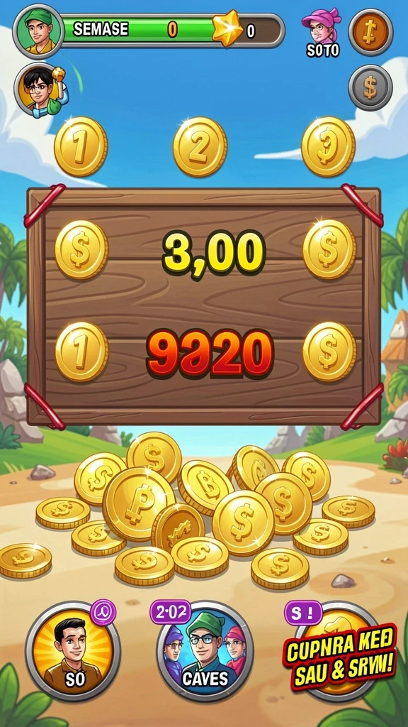 sm605 - Tangkapan layar menampilkan level permainan yang penuh warna.